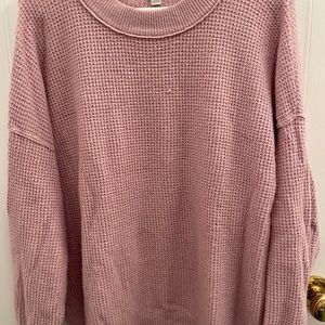 Aerie pink oversized sweater